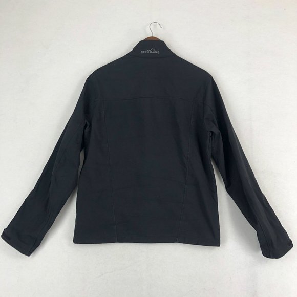 Eddie Bauer Black Softshell Jacket Men's Size Small Fleece Lined Full Zip - Picture 9 of 10